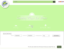 Tablet Screenshot of campinghotelplayalaarena.com